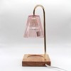 One Design Home Candle Warmer Pink Ribbed Glass Shade - 2 of 3