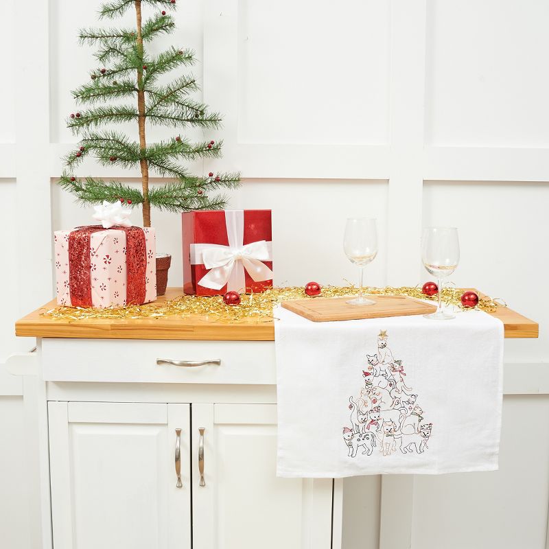 C&F Home Cat Christmas Tree Flour Sack Kitchen Towel, 2 of 5