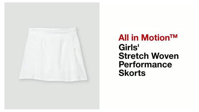 Girls&#39; Stretch Woven Performance Skorts - All In Motion™, 2 of 12, play video