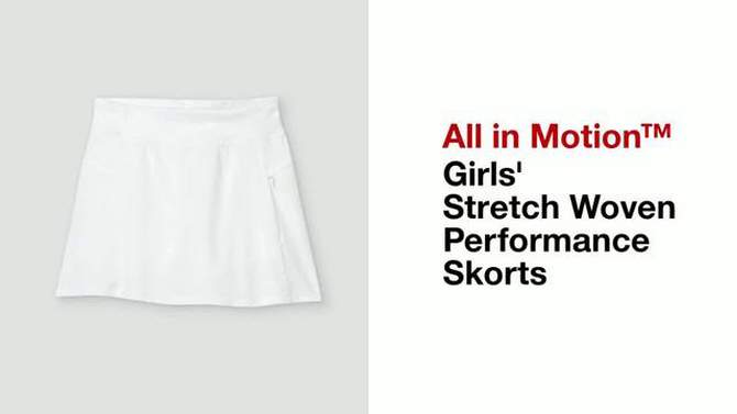 Girls&#39; Stretch Woven Performance Skorts - All In Motion™, 2 of 11, play video
