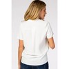 PinkBlush White Short Sleeve V-Neck Maternity Blouse - 2 of 3