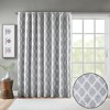 VYNXARIA 100*84" Printed Ikat Blackout Patio Curtain,Gray(Only 1 Pc Panel) - 4 of 4