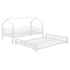 NicBex Twin over Full Bunk Bed Metal Bed Frame with House Roof, Inclined Ladder and Full Length Guardrail, No Box Spring Required - 4 of 4