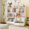 Toy Storage Organizer, Kid Bookshelf, Toy Storage Cabinet, Toddler Book Shelf for Kid Room, Bedroom, Nursery, Living Room, White - 2 of 4