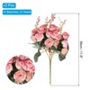 Unique Bargains Home Wedding Decoration Branch Heads Silk Artificial Mini Rose with Stem - 2 of 4