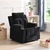 LOVMOR Kids Recliner Chair, Kid Upholstered Couch with Cup Holder, Footrest&Backrest, Toddlers Velvet Recliner w/ Headrest&Footrest - 3 of 4
