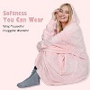 Catalonia Women's Casual Blanket Hoodie Sweatshirt, Cozy Fleece Blanket Pullover Sweater with front Pocket, Clothing Cozy Gift for Wife Woman - 3 of 4