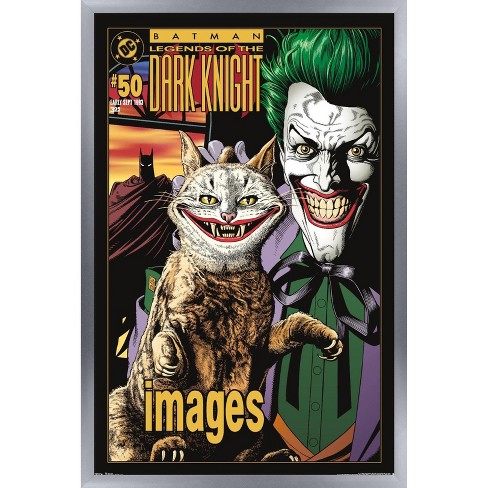 Trends International 24x36 Dc Comics - The Joker - Smile Framed Wall Poster  Prints Silver Framed Version 24
