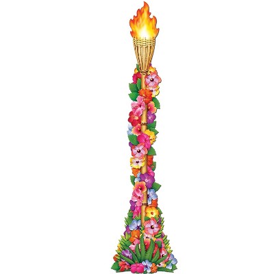 Beistle 4' Jointed Floral Tiki Torch; 3/Pack 50468