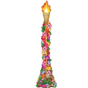 Beistle 4' Jointed Floral Tiki Torch; 3/Pack 50468 - 1 of 1