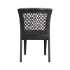MOEPISY Set of 2 Outdoor Dining Chairs, Stackable Chairs with UV-Resistant PE Rattan and Steel Frame - 3 of 4