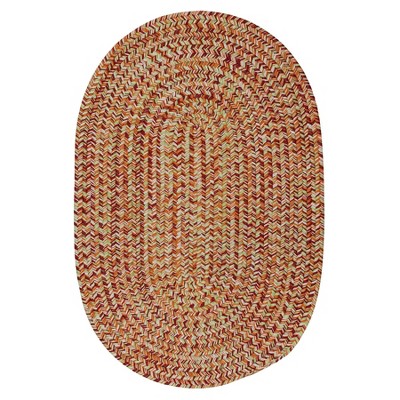 Colonial Mills Flibustier Bright - Orange 2x4 Oval Rug Indoor/Outdoor 100% Polypropylene
