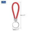 Unique Bargains PU Braided Leather Keychain for Bag Wallet Decorations 2 Pcs - 2 of 3