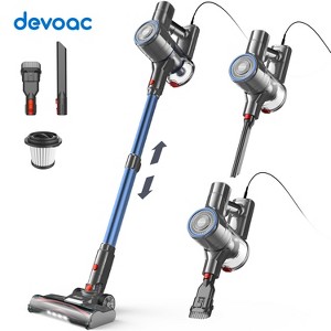 DEVOAC I8 Corded Vacuum Cleaner, 600W 23KPa Stick Vacuum, Free