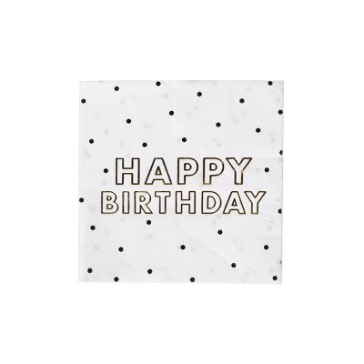 30ct "Happy Birthday" Beverage Napkins - Spritz™