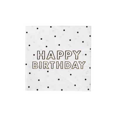 30ct "Happy Birthday" Beverage Napkins - Spritz™