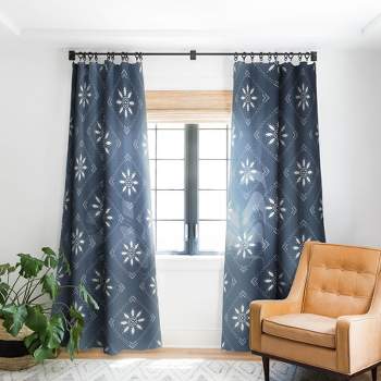 CoastL Studio Scandinavian Classic Blue 84" x 50" Single Panel Blackout Window Curtain - Deny Designs