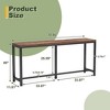 UbMelt 70.86''Console Table,Modern Console Table with Storage Shelf & Metal Legs for Living Room,Entryway,Brown - 3 of 4