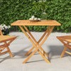 vidaXL Folding Patio Table, 33.5"x33.5"x29.9" Solid Teak Wood - 2 of 4
