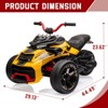 12V Ride on ATV Electric Motorcycle, Battery Powered Electric Vehicle w/LED Lights, High & Low Speed, Horn, Music, USB, Treaded Tires - 2 of 4