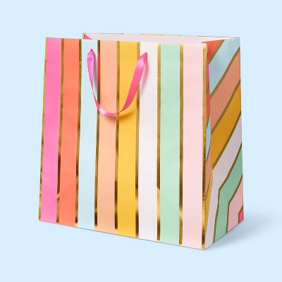 Square Simple Striped Gift Bag - Spritz™