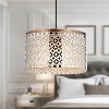 10" Parvinda Silver/White and Brass Pendant Lamp - River of Goods: Adjustable Ceiling Fixture, UL Listed - 4 of 4
