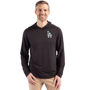 Los Angeles Dodgers Cutter & Buck Coastline Epic Comfort Recycled Mens Hooded Shirt - 1 of 1