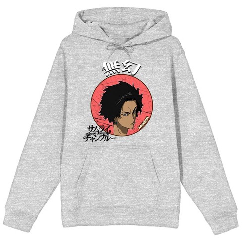 Samurai Champloo Mugen With Kanji Logo Men s Athletic Heather Graphic Hoodie Small