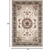 Oriental Medallion Rug - Kid and pet friendly washable vintage floral carpet with non-slip backing - 2 of 4