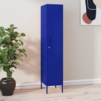 VidaXL Locker Cabinet Navy Blue 13.8 in.x18.1 in.x70.9 in. Steel