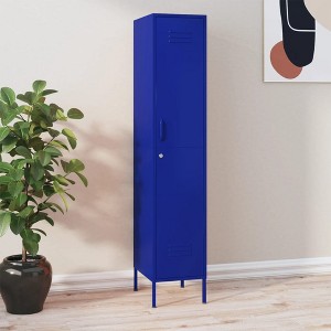 VidaXL Locker Cabinet Navy Blue 13.8 in.x18.1 in.x70.9 in. Steel - 1 of 4