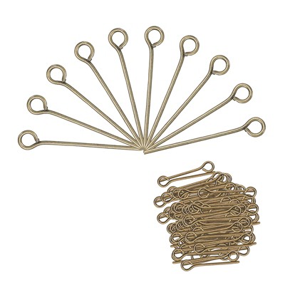 Unique Bargains DIY Craft Necklaces Bracelets Earrings Jewelry Making Iron 21 Gauge Eye Pins 200 Pcs