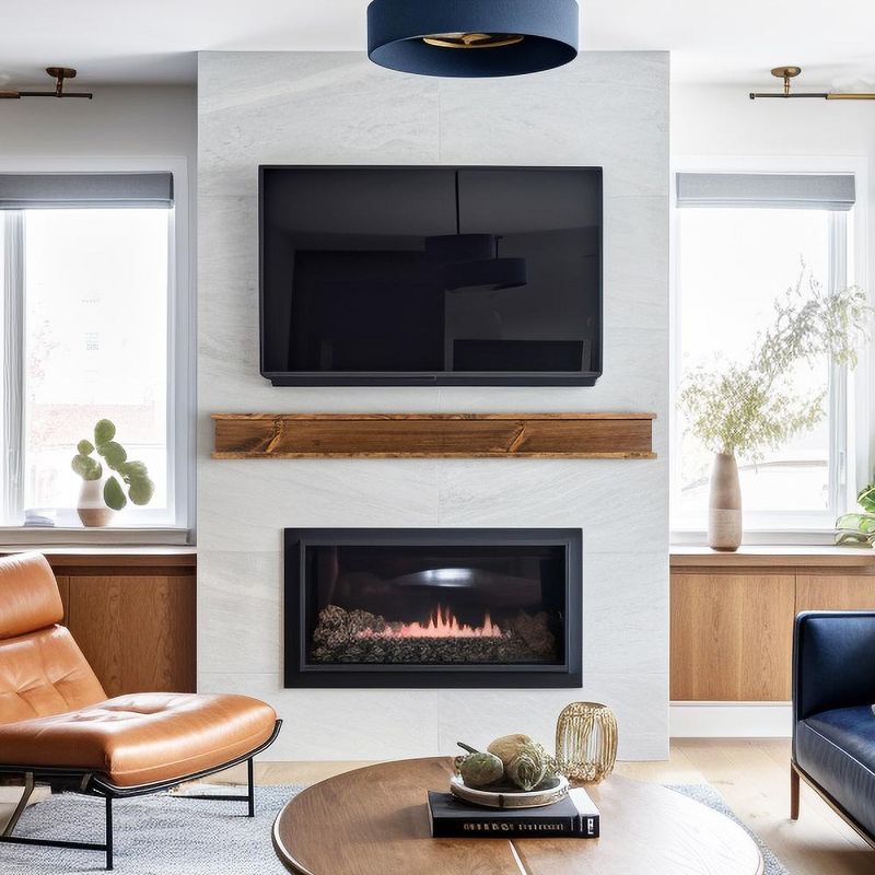 Modern Ember Cody Wood Fireplace Mantel Shelf with Top & Bottom Molding, 3 of 9