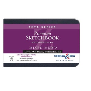 Stillman & Birn Zeta Series - Softcover Sketchbook - Landscape 5 x 3 - 270gsm White Paper - 1 of 2