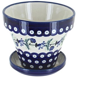 Blue Rose Polish Pottery 890-893 Zaklady Small Flower Pot - 1 of 1