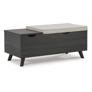 Signature Design by Ashley Casual Yarlow Storage Bench, Linen/Gray - 1 of 4
