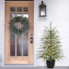 Puleo 4' Pre-lit Potted Mountain Cedar Artificial Christmas Tree - 3 of 4