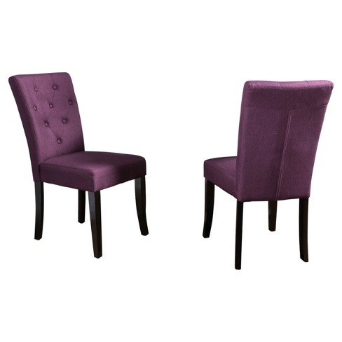 Dark purple best sale dining chairs