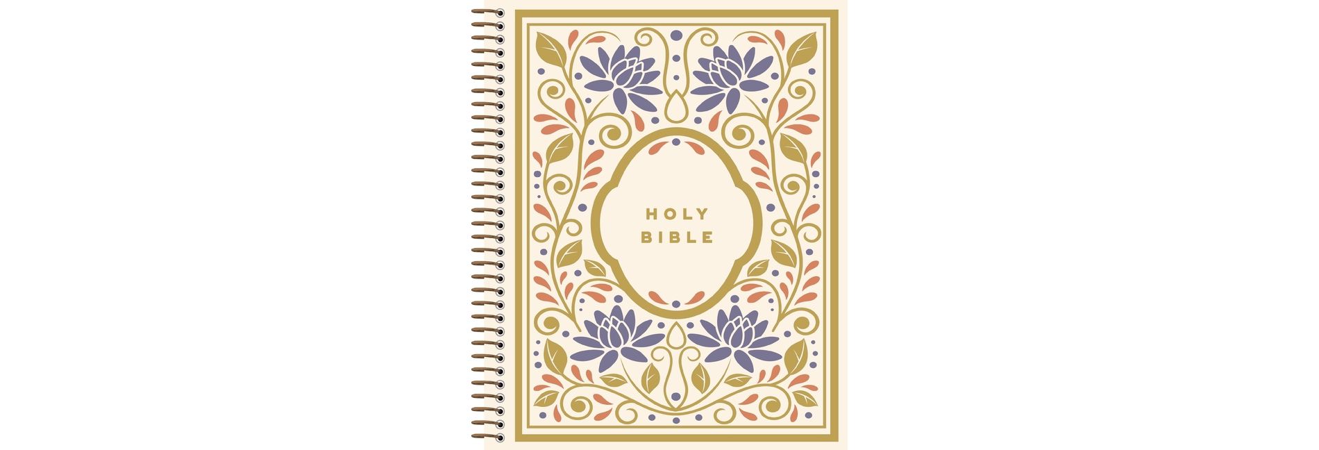 Niv, Journal the Word Bible, Double-Column, Spiral-Bound Edition, Hardcover Spiral, Multi-Floral, Red Letter, Comfort Print - by  Zondervan