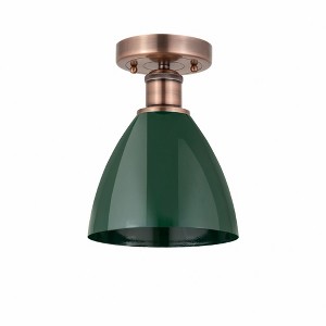 Plymouth Dome - 1 Light Semi-Flush Mount In Industrial Style-11.25 Inches Tall and 7.5 Inches Wide - 1 of 1