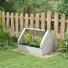 Aghana Digitals Galvanized Steel Raised Garden Bed with PE Mini Greenhouse Cover, Windproof Roll-Up - 2 of 4