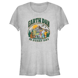 Juniors Womens Scooby Doo Every Day Is Earth Day Mystery Gang T-Shirt - 1 of 4