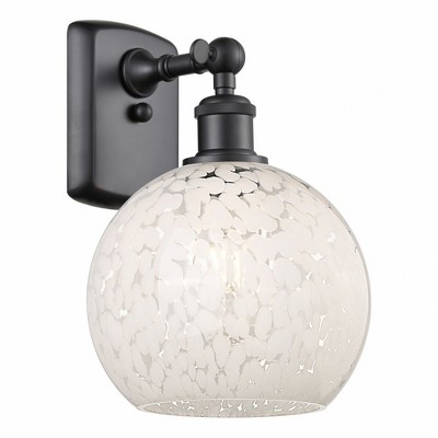 White Mouchette - 1 Light Wall Sconce In Modern Style-11 Inches Tall and 8 Inches Wide
