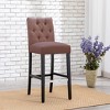 WestinTrends 29" Upholstered Linen Fabric Tufted Bar Stool Chair - 2 of 4