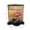 2 Gallon Small Fish Tank - Glass Aquarium Starter Kit with Light, Desktop Betta & Goldfish Tank for Home/Office - 3 of 4