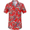 Men's Hawaiian Short - Sleeve Shirt, Classic Aloha Button - Down, Casual Beach Party Vacation Top - 3 of 4