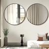 Wooakway Round Metal Decorative Wall Mirror Bathroom Mirror Wall Mount Accent Mirror Wall Decor for Bedroom Living Room - 2 of 4