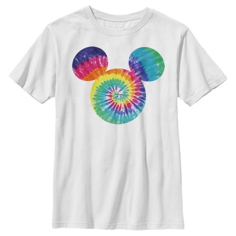 Boy's Disney Mickey Mouse Tie-dye Silhouette T-shirt : Target