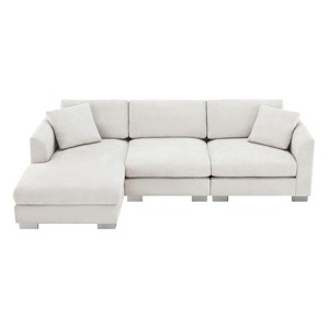 VYNXARIA Modern Oversized Sectional Sofa,L-shaped Luxury Couch Set with 2 Free pillows,5-seat Chenille Indoor Furniture with Chaise£¬Minsk Gray - 1 of 4