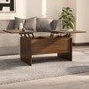 Clihome Modern Oak Coffee Table with Hidden Storage, Lift-Top Adjustable Design for Versatile Use & Style - 2 of 4